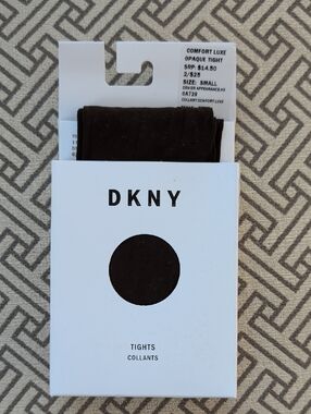 DKNY Black Opaque Comfort Luxe Tights NIP